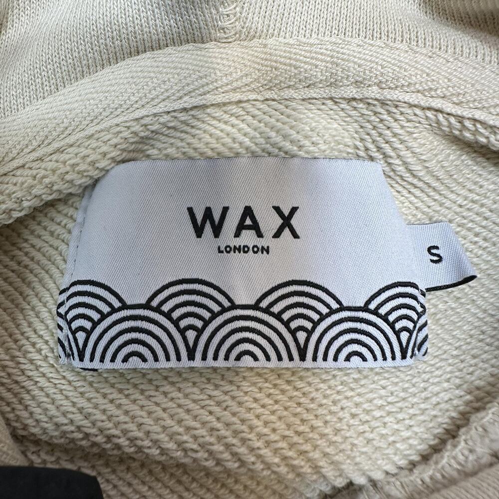 WAX London Hoodie Mens S White Pullover Embroidered Logo Casual Streetwear - Picture 4 of 16